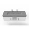 Castello Usa Nile 60" Wall Mounted White Vanity With Gray Top And Chrome Handles CB-MC-60W-CHR-2053-GR - alternate 6